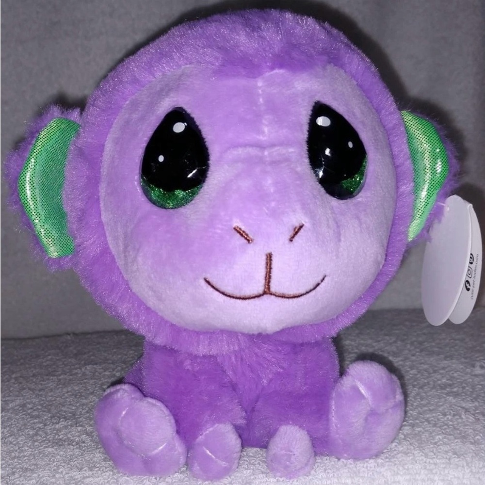 Precious Moments Cutie Pet-tudies Glauro the Purple Monkey Plush 6" 
3 in a bag